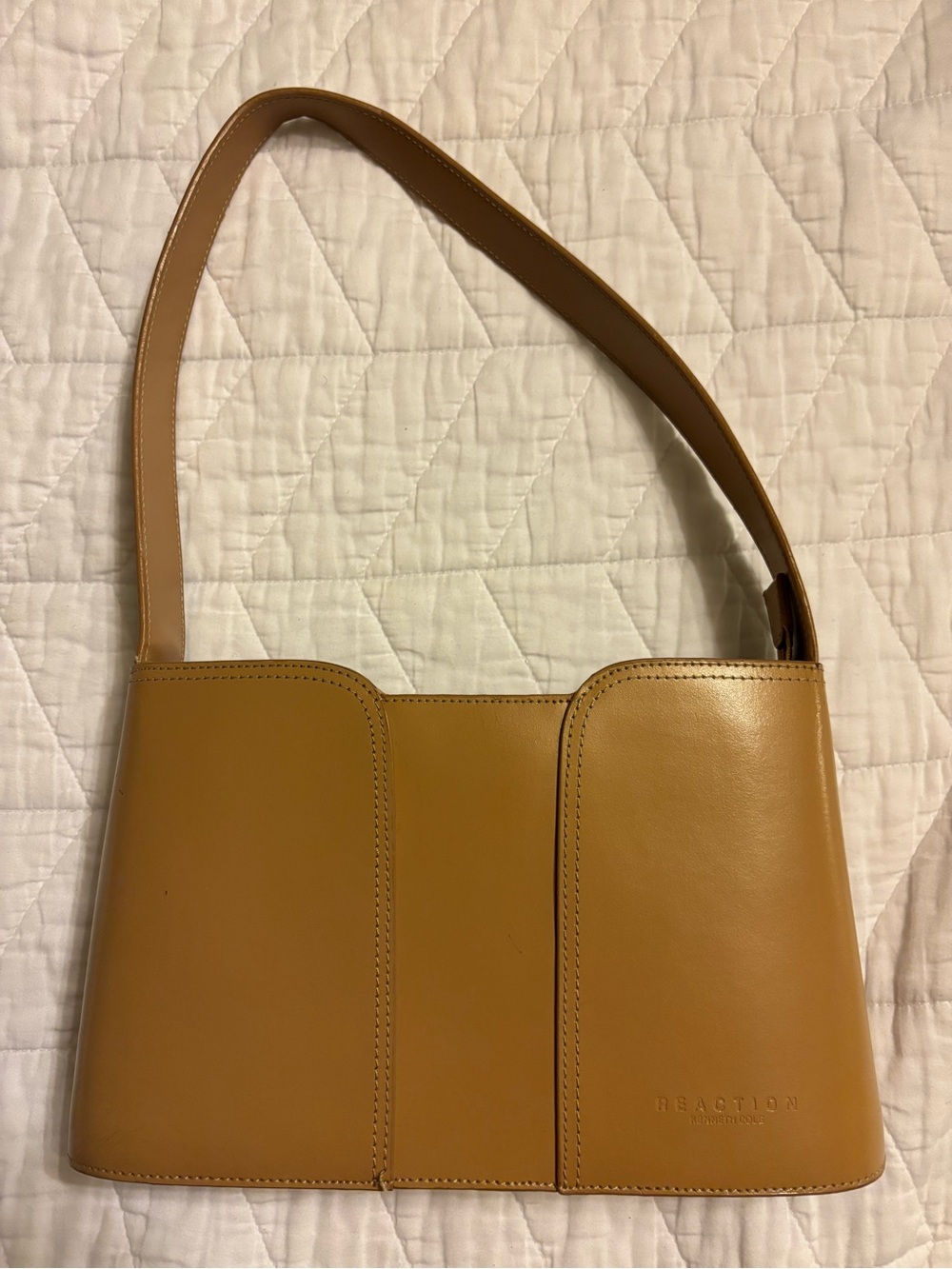 Kenneth Cole Reaction Camel/Tan Leather Shoulder Bag